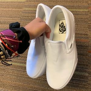 NWT white slip on vans